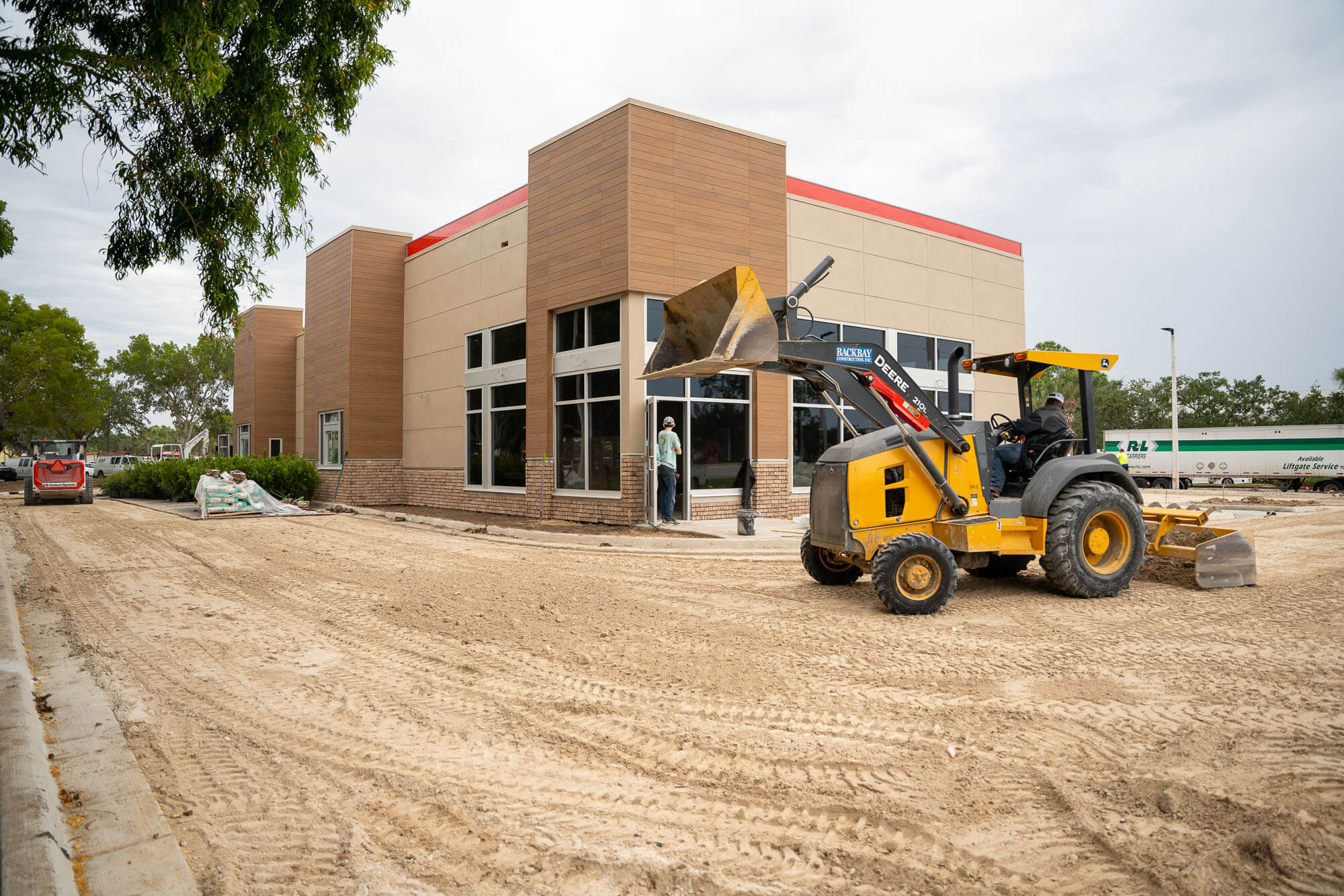 Commercial construction project with business expansion